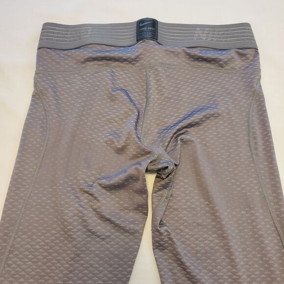 Nike Pro Mens Large Tall LT Dri-Fit Pro Fitted Leggings Gray Athletic Sport Gym - Picture 7 of 9